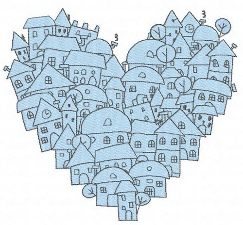 Heart of the city 2 machine embroidery design