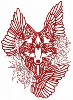 Tribal wolf 4 embroidery design
