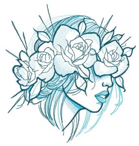 Summer mood embroidery design