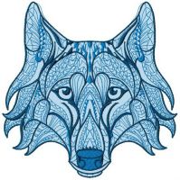Mosaic wolf 2 embroidery design