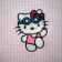 Embroidered Hello Kitty swims design 
