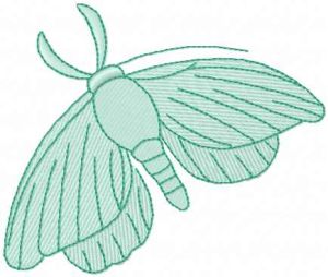 Night butterfly embroidery design