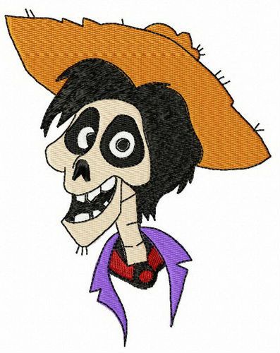 Hector from Coco machine embroidery design