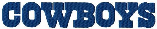 Dallas Cowboys wordmark logo machine embroidery design