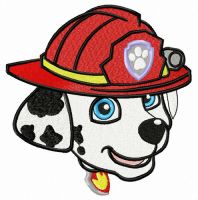 Firefighter Marshall embroidery design