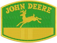 John Deere name badge embroidery design