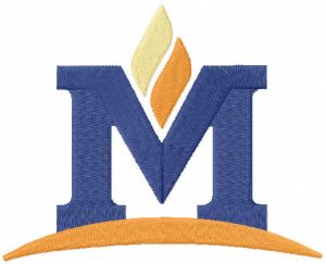 Montana state university sign embroidery design