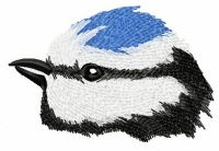Birdie's head embroidery design