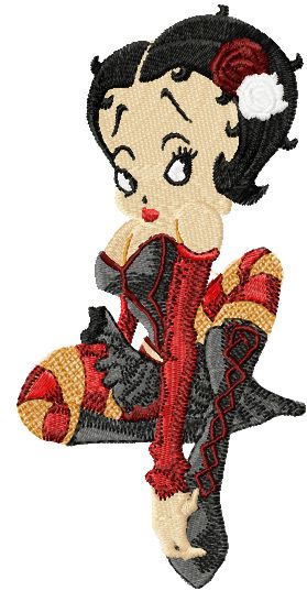 Betty Boop Sexy  machine embroidery design