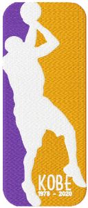 Kobe Bryant legend embroidery design