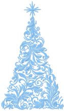 Christmas modern tree 2 embroidery design