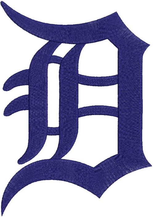 Detroit Tigers Classic logo embroidery design