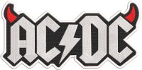 ACDC with horns logo embroidery design
