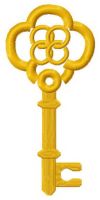 Golden key 3 embroidery design
