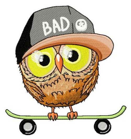 Bad owl 2 machine embroidery design