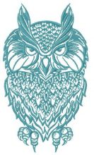 Wise owl 3 embroidery design