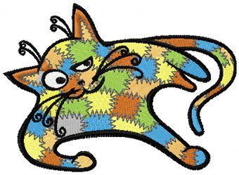 Patches cat game machine embroidery design