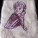 Embroidered sketch Anna design on towel