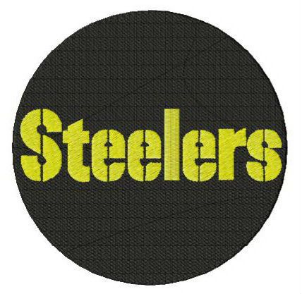 Pittsburgh Steelers round logo machine embroidery design