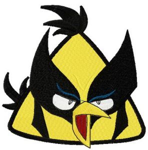 Angry birds yellow 2 embroidery design
