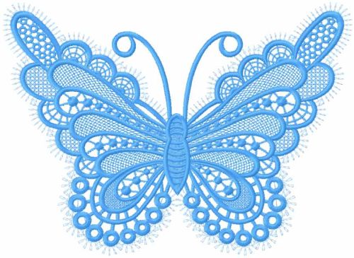 Butterfly lace free embroidery design