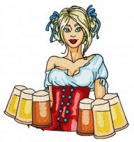 Oktoberfest girl 3 embroidery design
