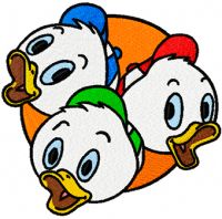 Friends ducks embroidery design