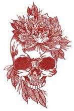 Postmortem flower decoration embroidery design