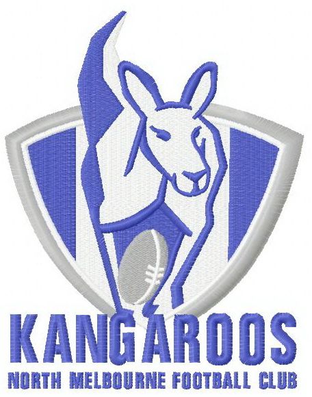 Kangaroos logo machine embroidery design
