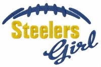 Steelers girl embroidery design