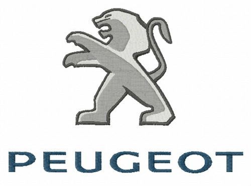 Peugeot logo machine embroidery design