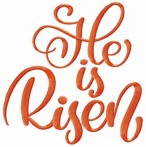 He Is Risen machine embroidery design