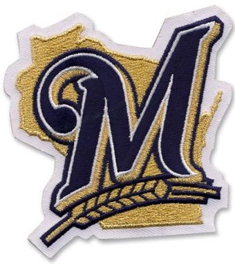 Milwaukee Brewers baseball team logo machine embroidery design