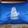 Sea ship design on embroidered pillowcase