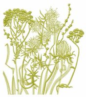 Field grass silhouettes embroidery design