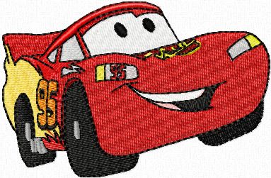 Lightning McQueen small size  machine embroidery design