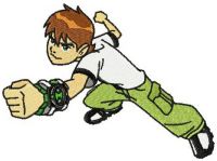 Ben 10 attacks embroidery design