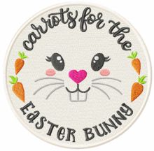 Carrots for the Easter Bunny embroidery design