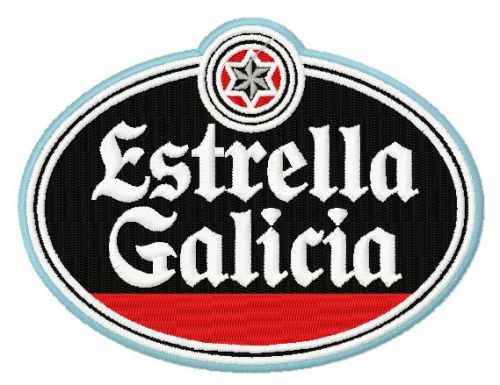 Estrella Galicia logo 2 machine embroidery design