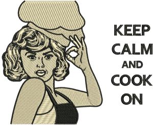 Keep Calm and Cook On embroidery design