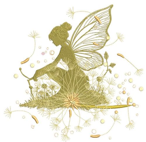 Dandelion queen embroidery design