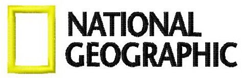 National Geographic logo machine embroidery design