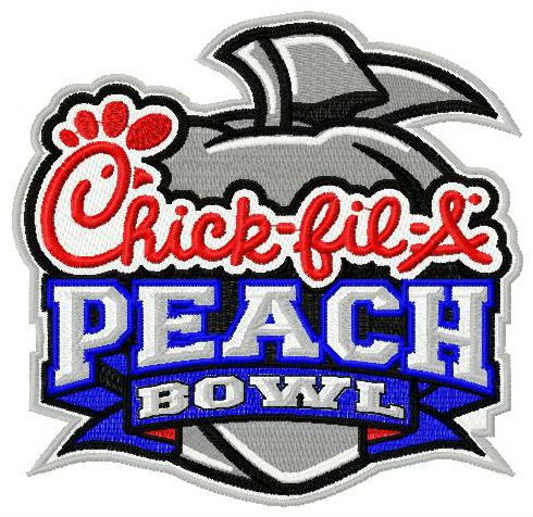 Chick-fil-A Peach Bowl logo 2 machine embroidery design