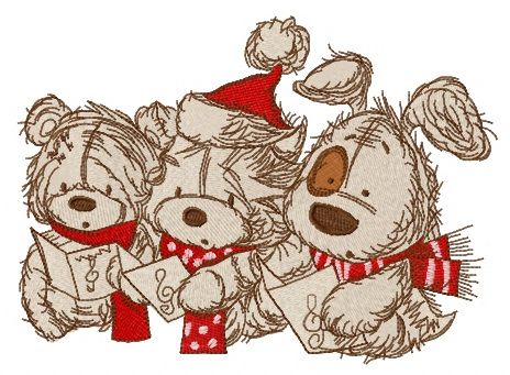 Christmas songs 6 machine embroidery design