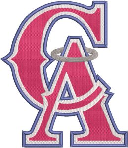 California Angels logo embroidery design