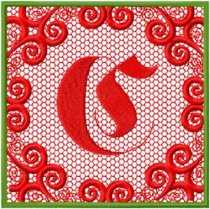 Monogram Letter С Style 1 embroidery design