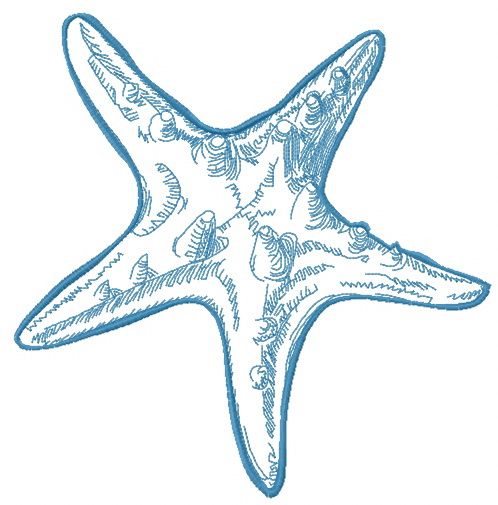 Sea star 4 machine embroidery design