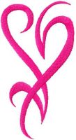 Pink swirl heart free embroidery design