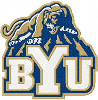 Brigham Young Cougars alternate logo machine embroidery design