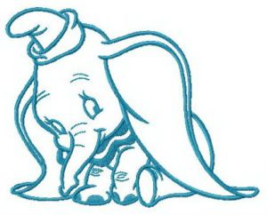 Ridiculed Dumbo embroidery design